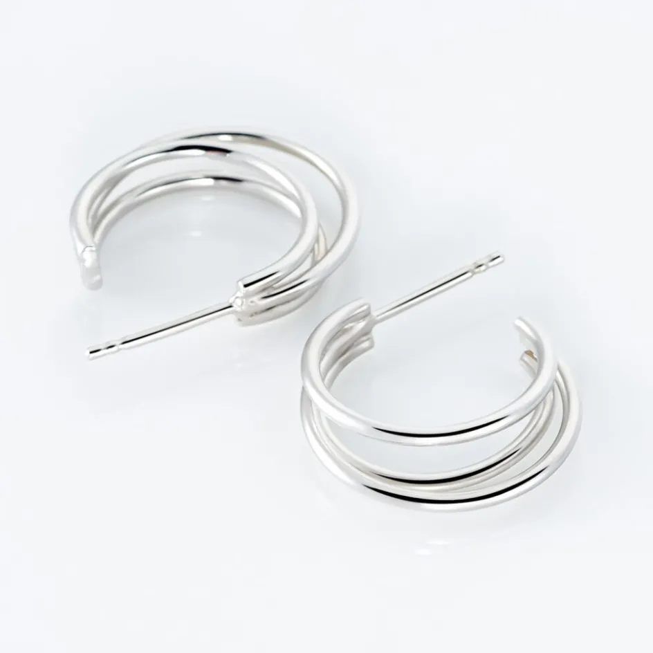 Online Histoire d'Or Créoles Argent Blanc Jukka