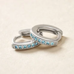 Histoire d'Or Créoles Argent Blanc Rio Saara Oxydes De Zirconium* Boucles D'Oreilles|Boucles D'Oreilles Fantaisie