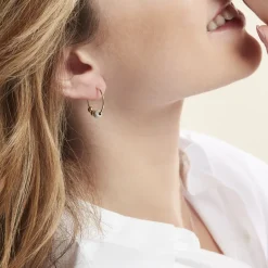 Hot Histoire d'Or Créoles Ariel Or Bicolore