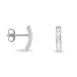 Online Histoire d'Or Créoles Callyste Rondes Argent Blanc Oxyde De Zirconium