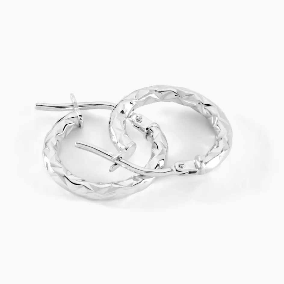 Hot Histoire d'Or Créoles Cayla Or Blanc