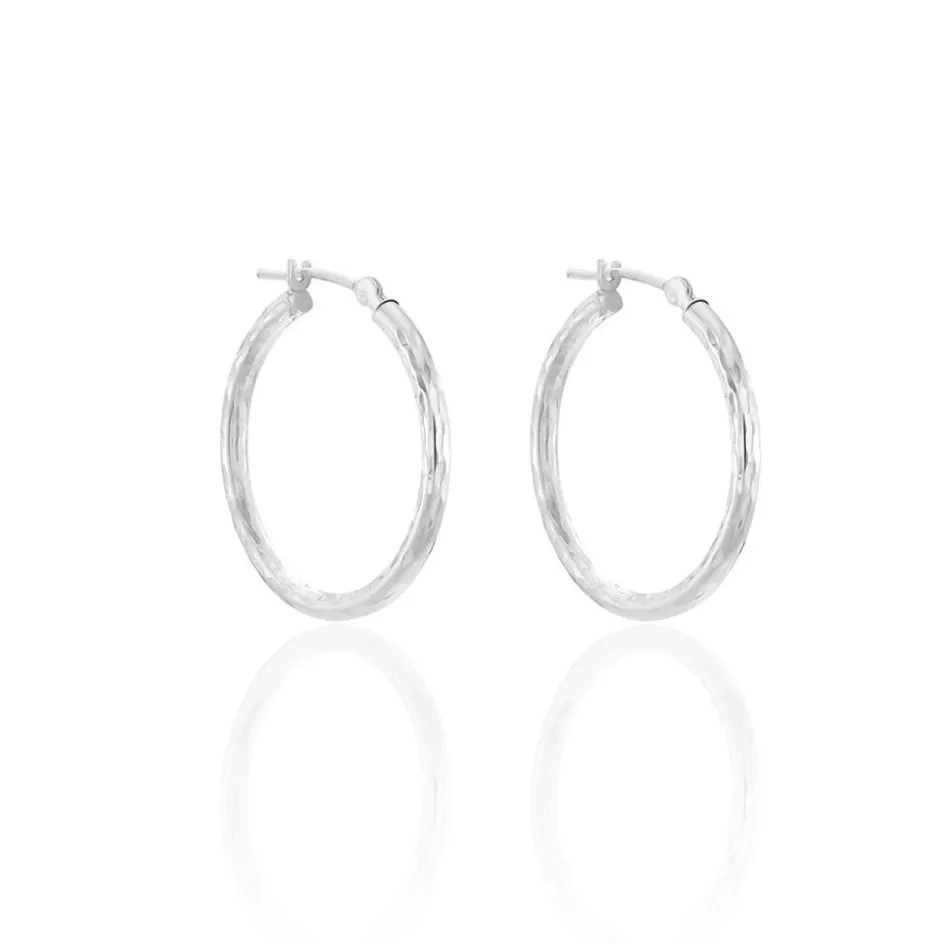 New Histoire d'Or Créoles Cayla or blanc