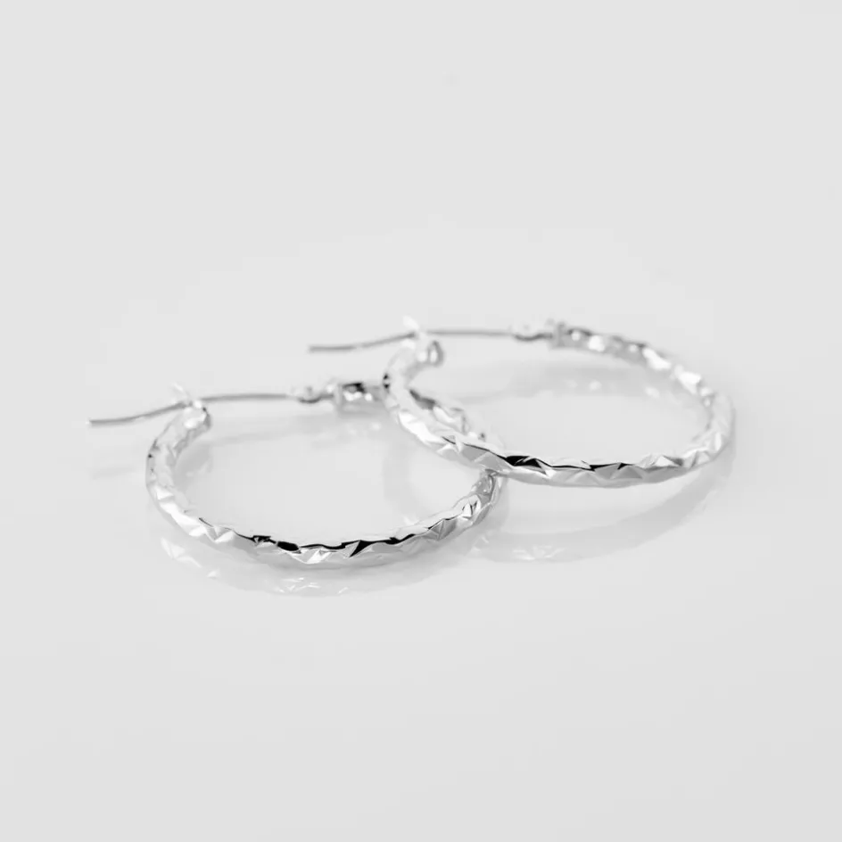 New Histoire d'Or Créoles Cayla or blanc