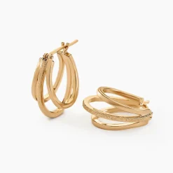 Outlet Histoire d'Or Créoles Clarette Plaqué Or Jaune