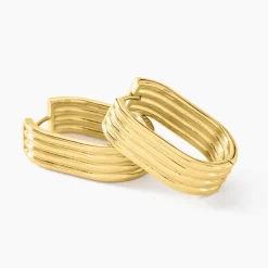 Online Histoire d'Or Créoles Dafnie Acier Jaune