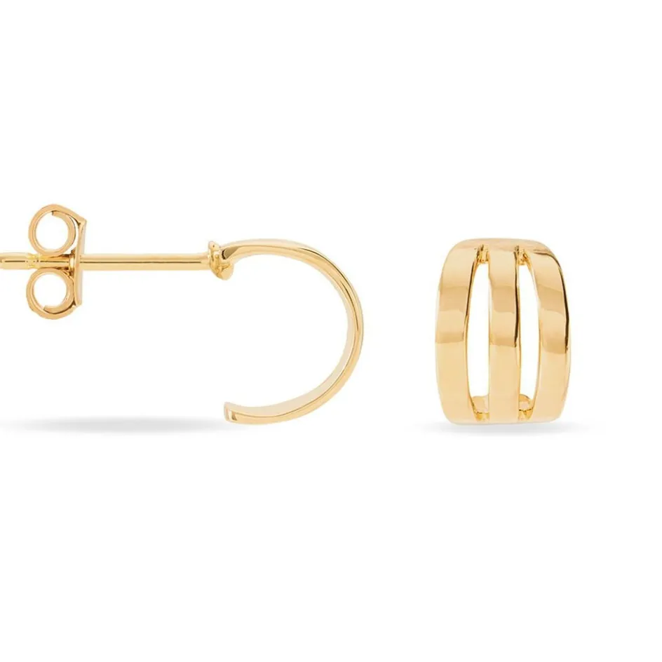 Hot Histoire d'Or Créoles Dally Plaqué Or Jaune