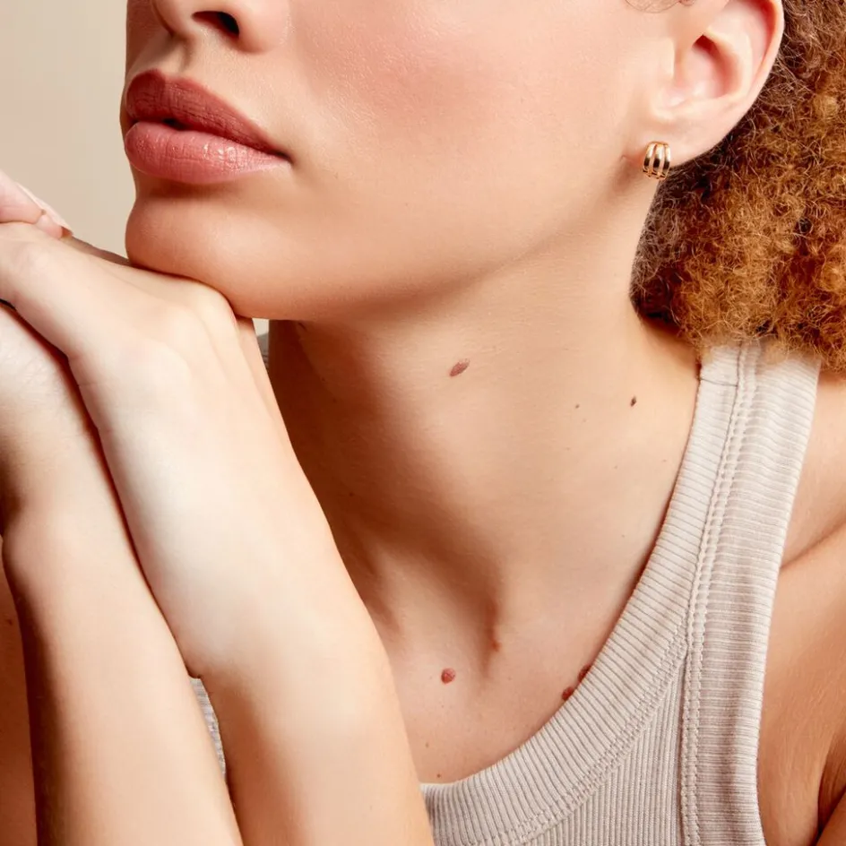 Hot Histoire d'Or Créoles Dally Plaqué Or Jaune