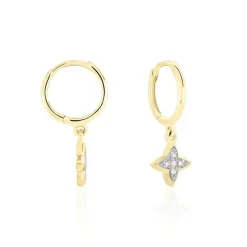 Clearance Histoire d'Or Créoles Delicatesse Or Jaune Diamant