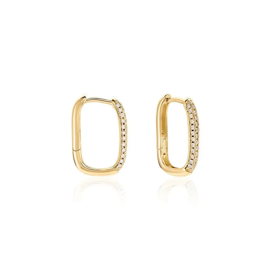 Histoire d'Or Créoles Domingo De Zirconium* Boucles D'Oreilles|Boucles D'Oreilles Créoles