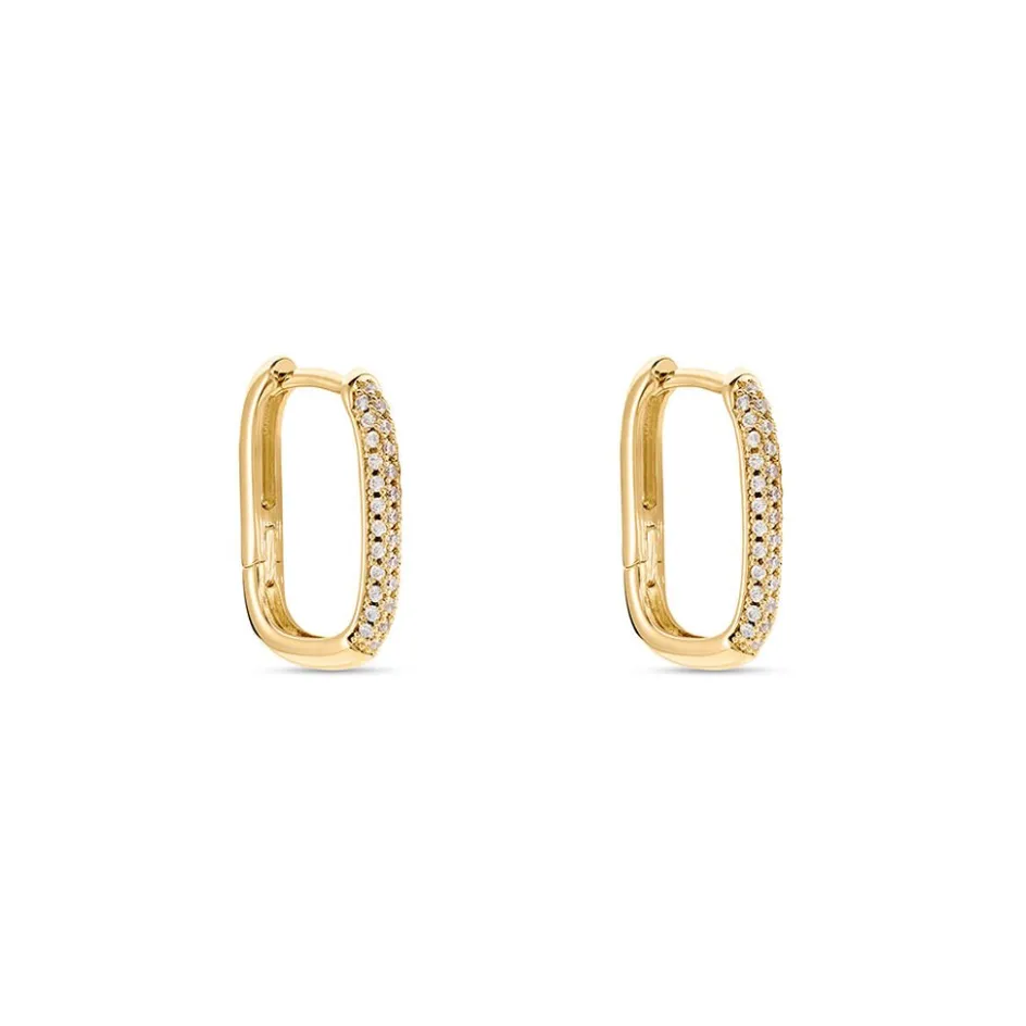 Histoire d'Or Créoles Domingo De Zirconium* Boucles D'Oreilles|Boucles D'Oreilles Créoles