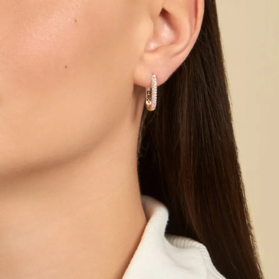 Histoire d'Or Créoles Domingo De Zirconium* Boucles D'Oreilles|Boucles D'Oreilles Créoles