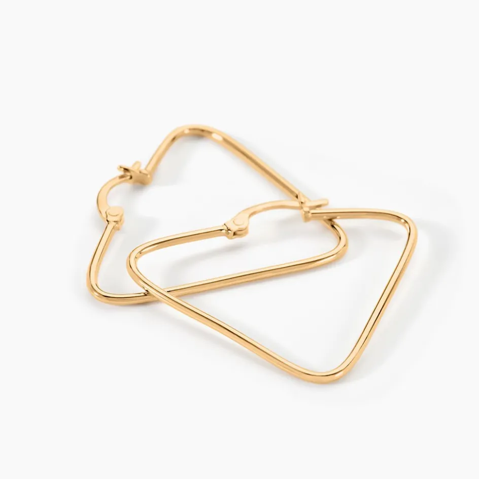 Online Histoire d'Or Créoles Doris Plaqué Or Jaune