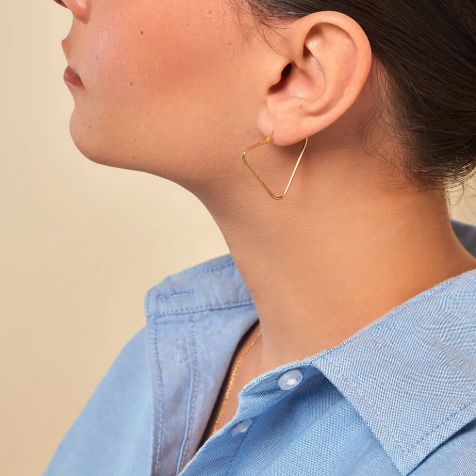 Online Histoire d'Or Créoles Doris Plaqué Or Jaune