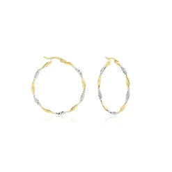 Sale Histoire d'Or Créoles Eleanie Fil Vrille Or Bicolore