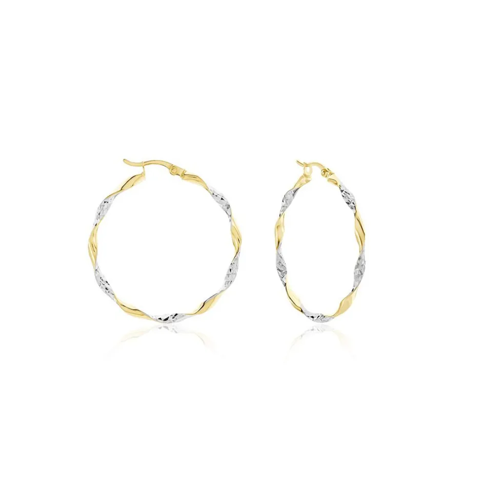 Sale Histoire d'Or Créoles Eleanie Fil Vrille Or Bicolore