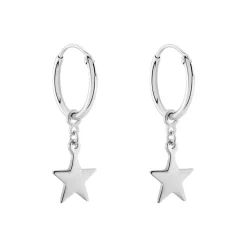 Hot Histoire d'Or Créoles Elvyn Argent Blanc