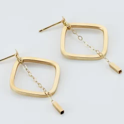 Best Histoire d'Or Créoles Elyette Carre Ajoure Or Jaune