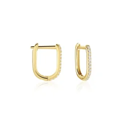 Sale Histoire d'Or Créoles Graphic Lines Or Jaune Oxyde De Zirconium