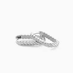 Sale Histoire d'Or Créoles Hari Argent Argenté argent blanc