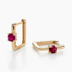 Discount Histoire d'Or Créoles Harmonie or jaune rubis