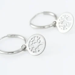 Hot Histoire d'Or Créoles Isabel Argent Blanc