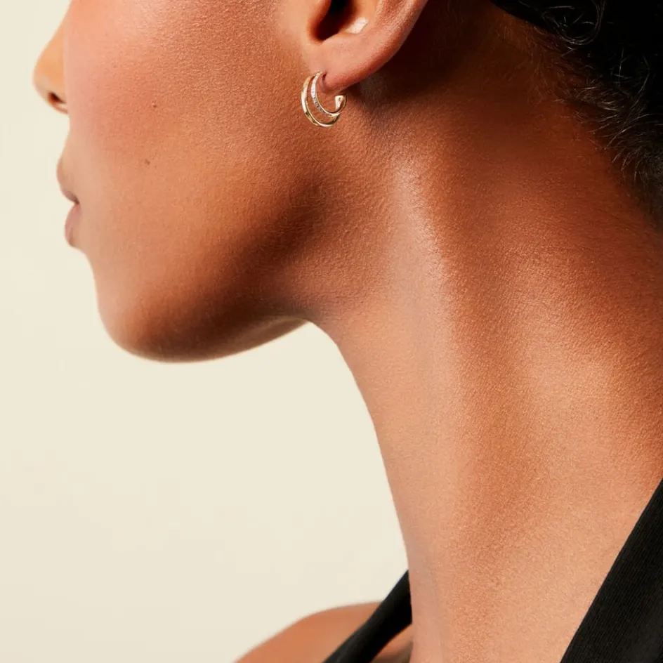 Sale Histoire d'Or Créoles Jaap Or Jaune Diamant