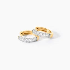 Online Histoire d'Or Créoles Jekaterina Or Jaune Diamant