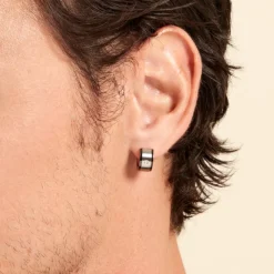 JOURDAN Créoles Ios Acier Blanc Oxyde De Zirconium* Boucles D'Oreilles|Boucles D'Oreilles Fantaisie