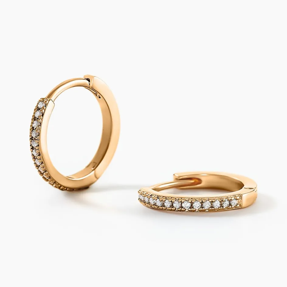 Best Histoire d'Or Créoles Kalinda Plaqué Or Jaune Oxyde De Zirconium