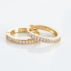 Best Histoire d'Or Créoles Kalinda Plaqué Or Jaune Oxyde De Zirconium