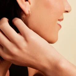 Best Histoire d'Or Créoles Kalinda Plaqué Or Jaune Oxyde De Zirconium