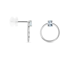 Histoire d'Or Créoles Kip Or Blanc Topaze* Boucles D'Oreilles|Boucles D'Oreilles Créoles