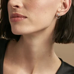 Histoire d'Or Créoles Kip Or Blanc Topaze* Boucles D'Oreilles|Boucles D'Oreilles Créoles