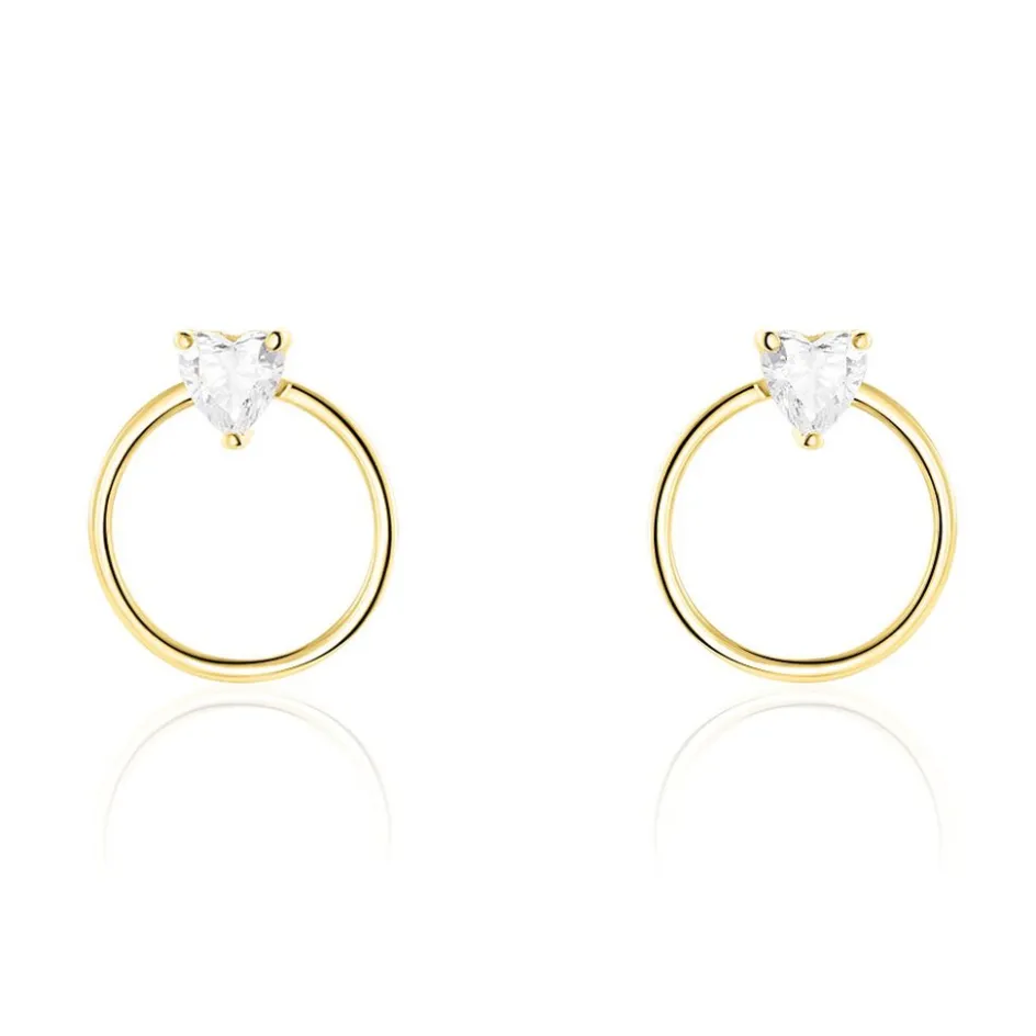 Best Histoire d'Or Créoles Kip De Zirconium or jaune oxyde