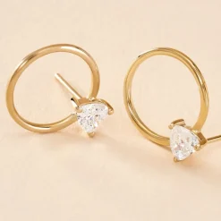 Best Histoire d'Or Créoles Kip De Zirconium or jaune oxyde