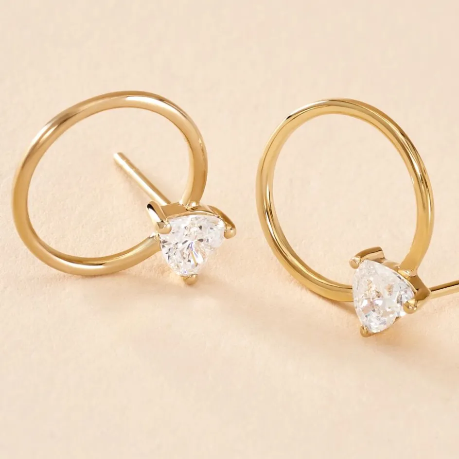 Best Histoire d'Or Créoles Kip De Zirconium or jaune oxyde