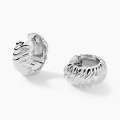 New Histoire d'Or Créoles Leocadie Argent Blanc