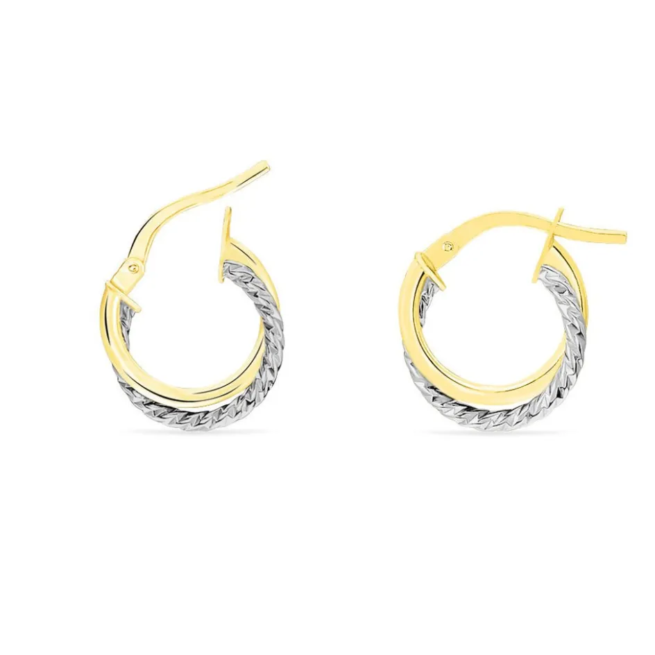 Online Histoire d'Or Créoles Maelia Or Bicolore