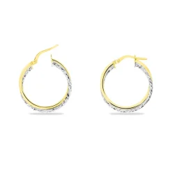 Hot Histoire d'Or Créoles Maelia Or Bicolore