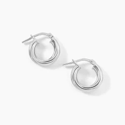 Online Histoire d'Or Créoles Maia Argent Blanc