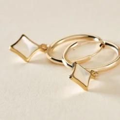 Best Histoire d'Or Créoles Marvella Or Jaune Nacre or jaune nacre blanc