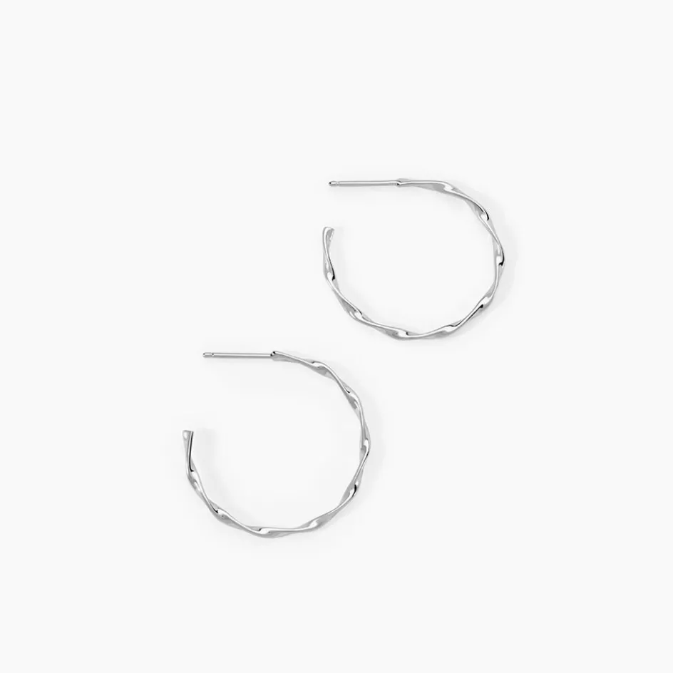 Online Histoire d'Or Créoles Nymphéa Argent Blanc