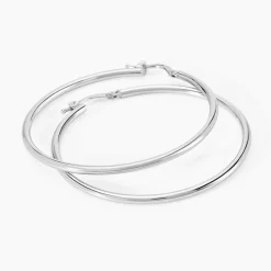 Clearance Histoire d'Or Créoles Or Blanc Rond