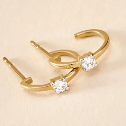 Outlet Histoire d'Or Créoles Or Jaune Bedelia Oxyde