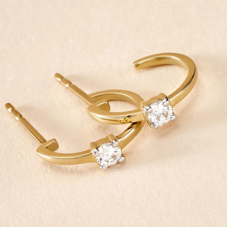 Outlet Histoire d'Or Créoles Or Jaune Bedelia Oxyde