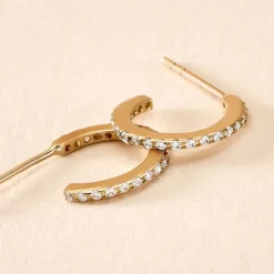 Best Histoire d'Or Créoles Or Jaune Brodie Oxyde De Zirconium or jaune oxyde