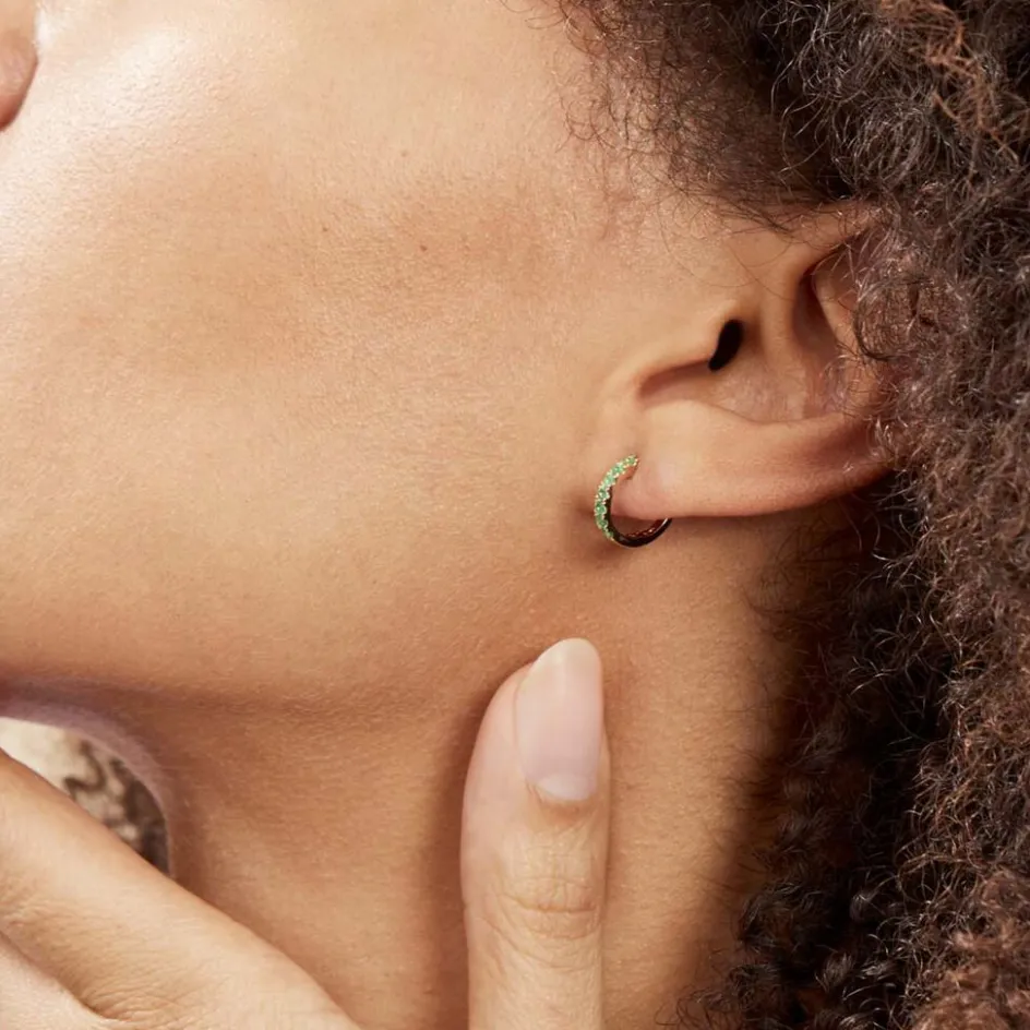 New Histoire d'Or Créoles Or Jaune Killian Emeraudes or jaune emeraude