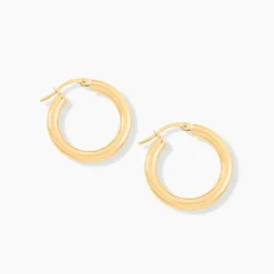 Histoire d'Or Créoles Or Jaune Rond* Boucles D'Oreilles|Boucles D'Oreilles Créoles