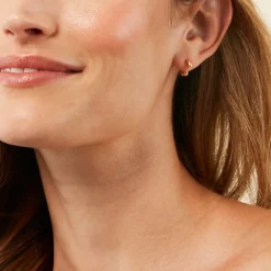 New Histoire d'Or Créoles Orée Plaqué Or Jaune