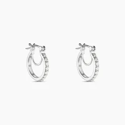 Histoire d'Or Créoles Pasha Argent Blanc Oxyde De Zirconium* Boucles D'Oreilles|Boucles D'Oreilles Fantaisie